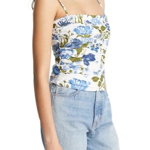 REFORMATION Floral Print Organic Cotton Blend Camisole Size 12 -